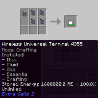 Мод на беспроводной терминал Wireless Crafting Terminal [1.12.2] [1.10.2] [1.7.10]